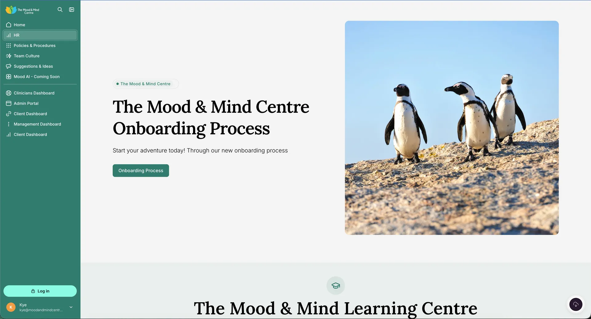 The Mood & Mind Hub internal platform
